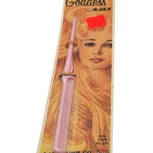 1960s‎ Vintage Goddess by AJAX Pink Mini Comb Carded New Old Stock NOS Hair
